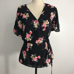 Black floral top